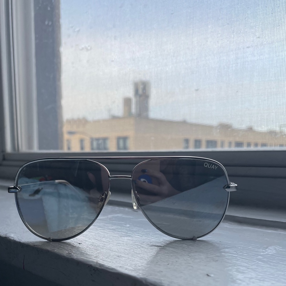 Quay x Desi Perkins Silver High Key Sunglasses